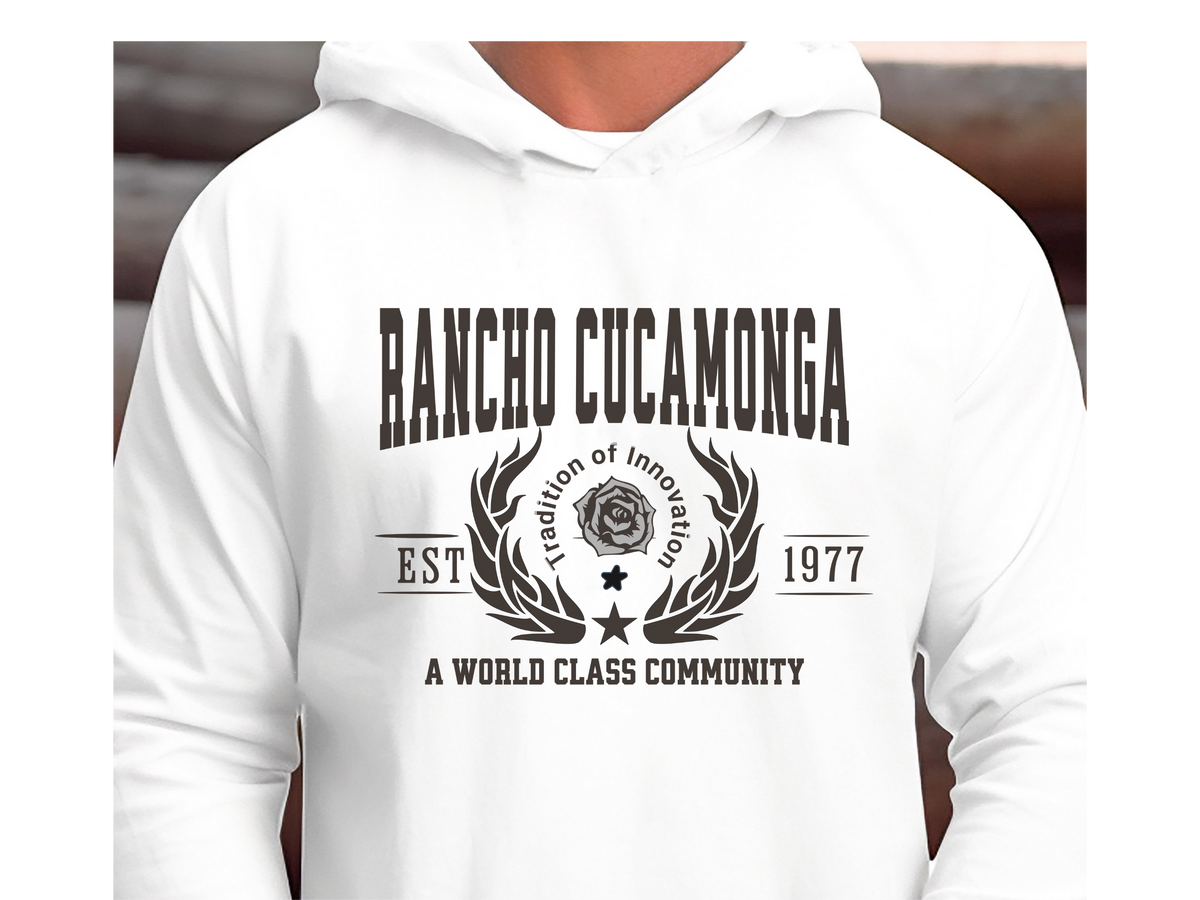 Rancho Cucamonga Legacy Hoodie "Explore Urban Oasis" Southern California Pride Unisex Sweatshirt