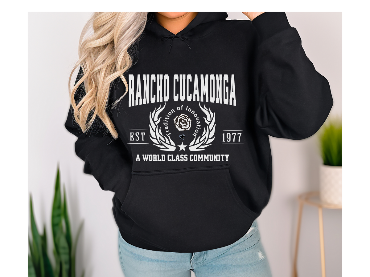 Rancho Cucamonga Legacy Hoodie "Explore Urban Oasis" Southern California Pride Unisex Sweatshirt