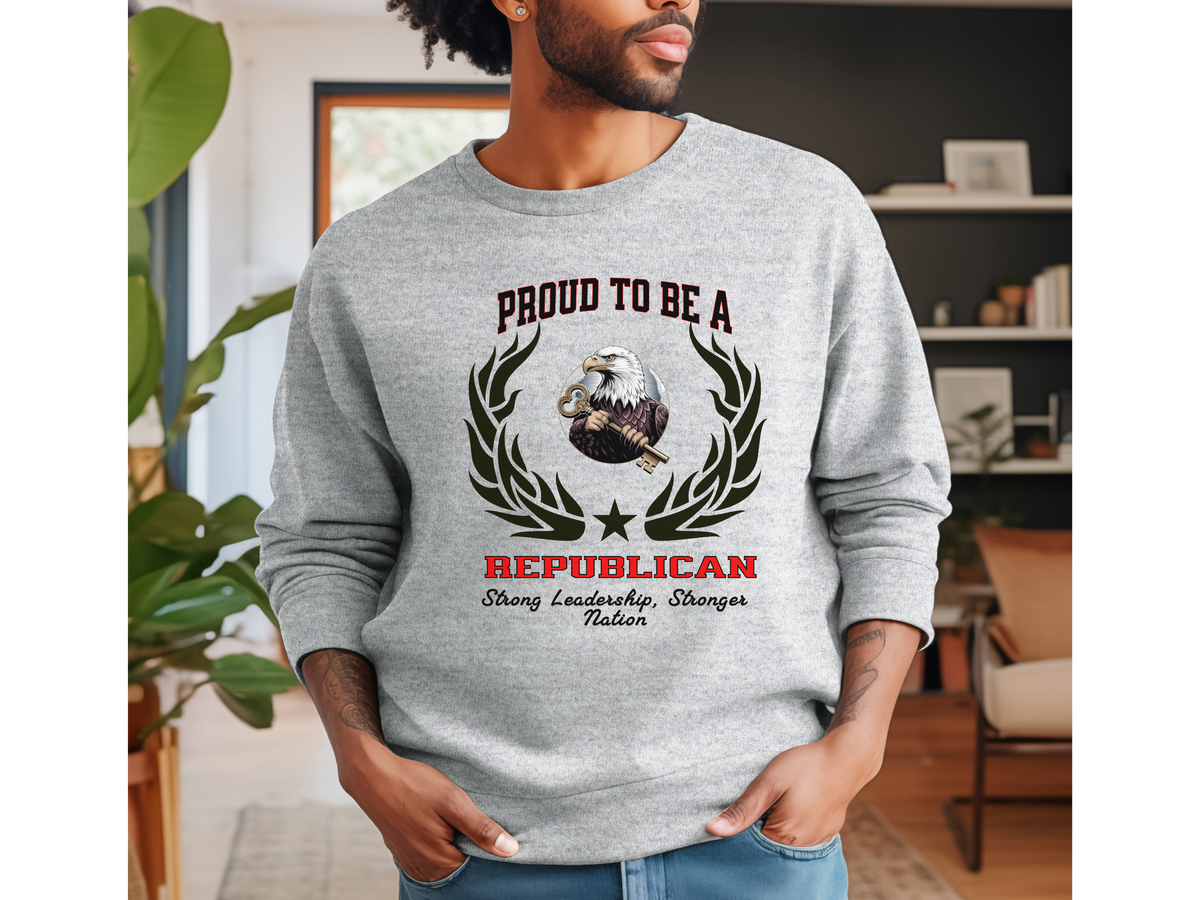 Proud to Be a Republican Sweatshirt – Unisex Patriotic Crewneck for Conservative Americans