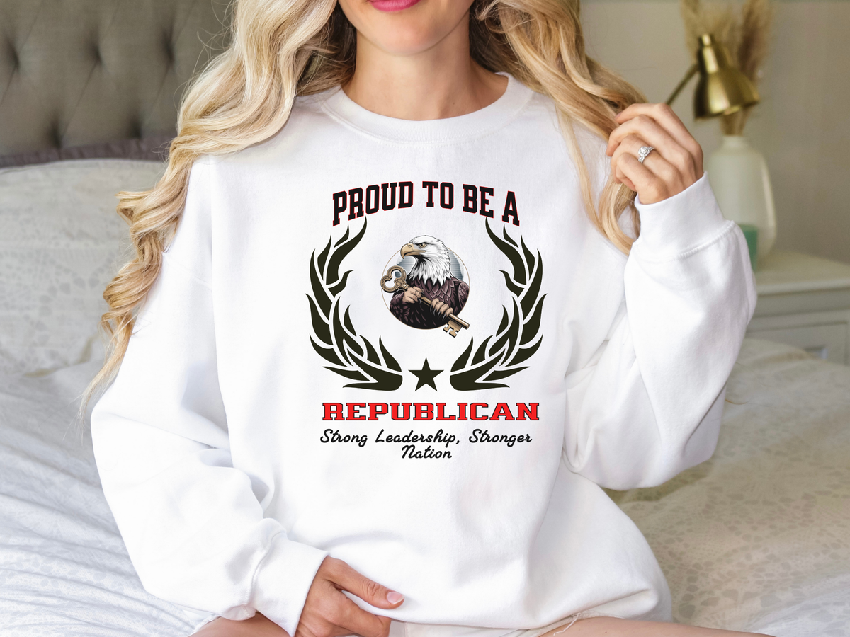 Proud to Be a Republican Sweatshirt – Unisex Patriotic Crewneck for Conservative Americans