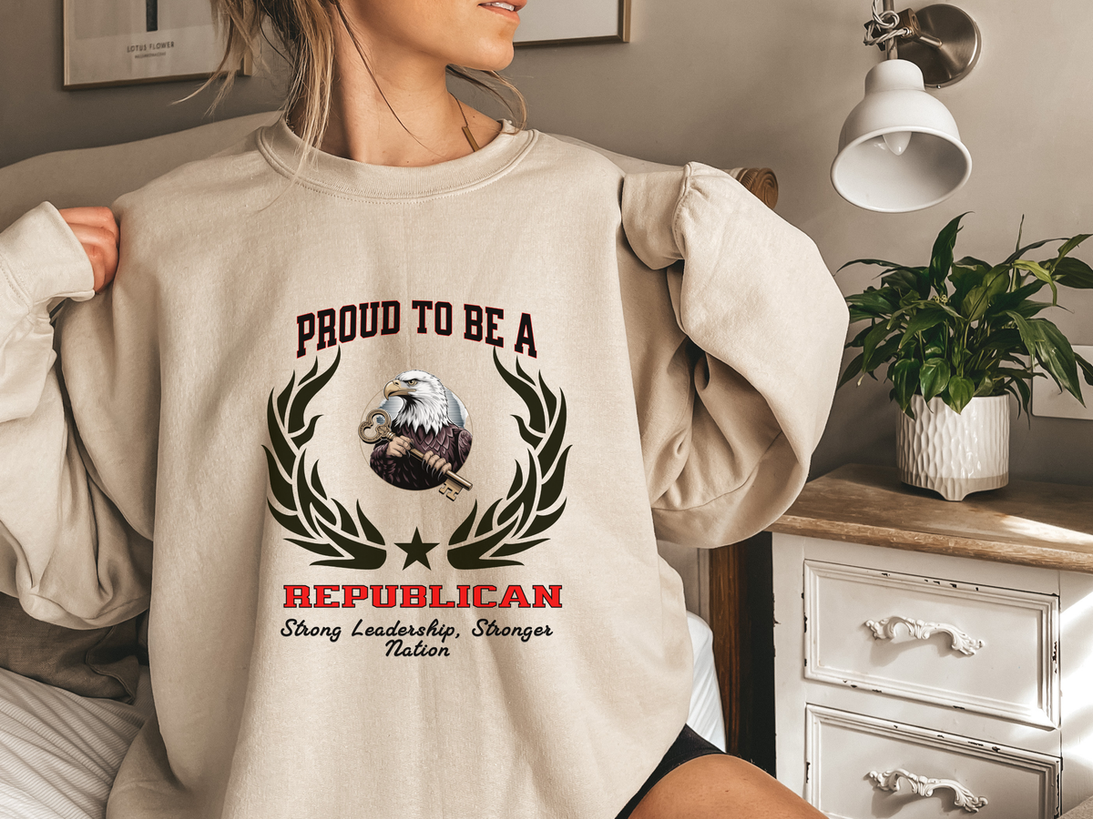 Proud to Be a Republican Sweatshirt – Unisex Patriotic Crewneck for Conservative Americans
