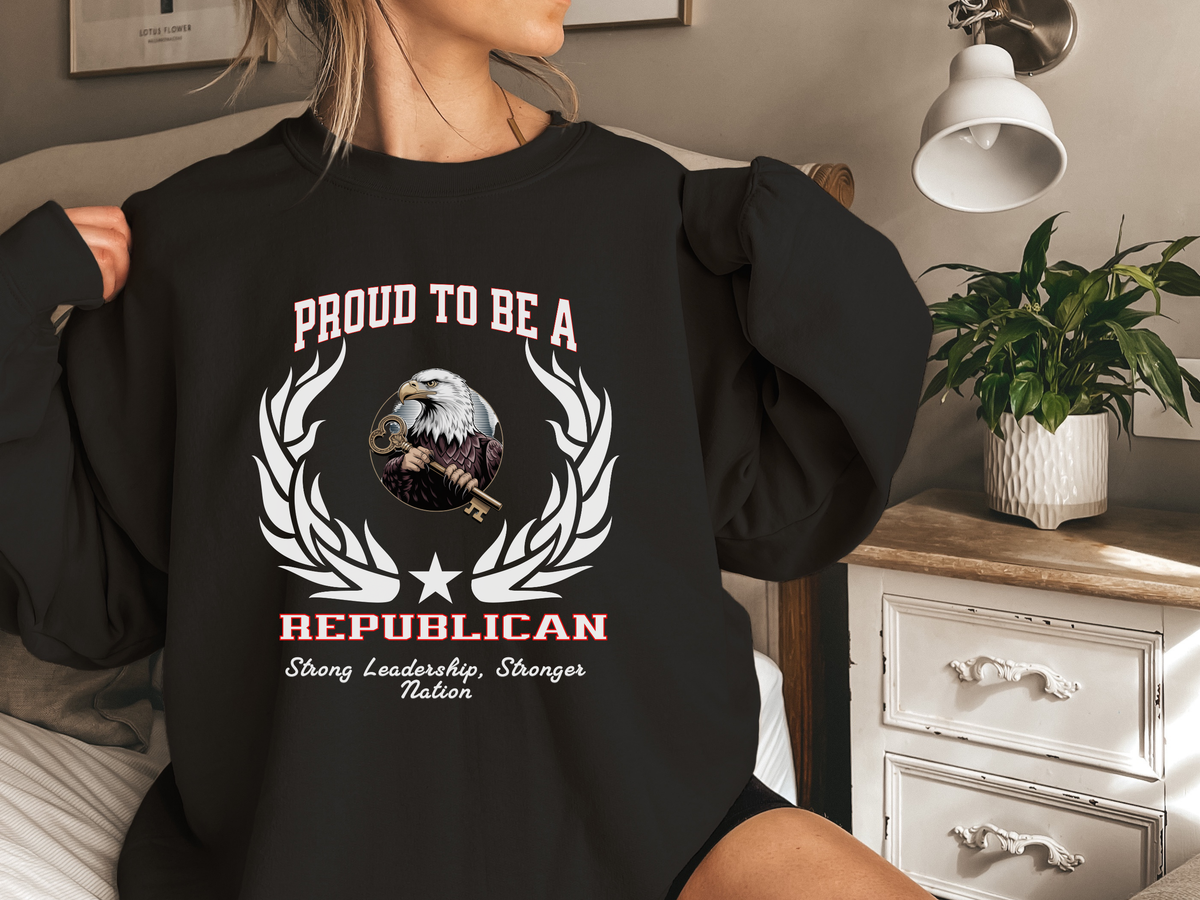 Proud to Be a Republican Sweatshirt – Unisex Patriotic Crewneck for Conservative Americans