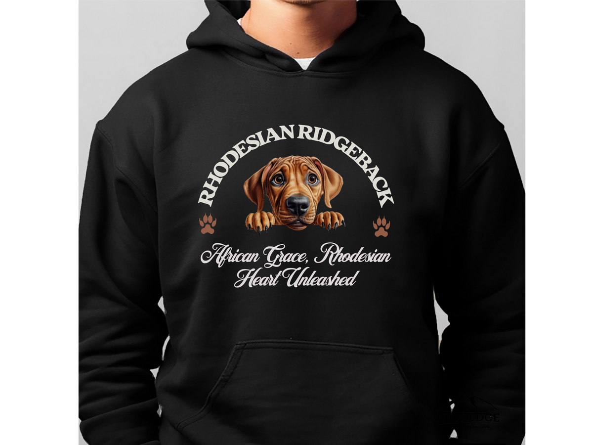 Rhodesian Ridgeback Dog Hoodie – "African Grace, Rhodesian Heart Unleashed" | Unisex Cozy & Stylish Hoodie for Noble Dogs