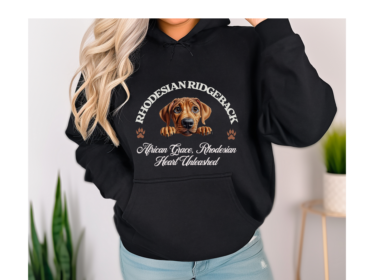 Rhodesian Ridgeback Dog Hoodie – "African Grace, Rhodesian Heart Unleashed" | Unisex Cozy & Stylish Hoodie for Noble Dogs