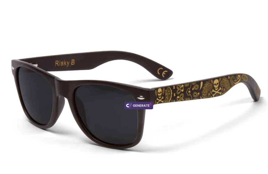 NEW EDGE EYEWEAR RISKY B - PAISLEY SKULL SUNGLASSES