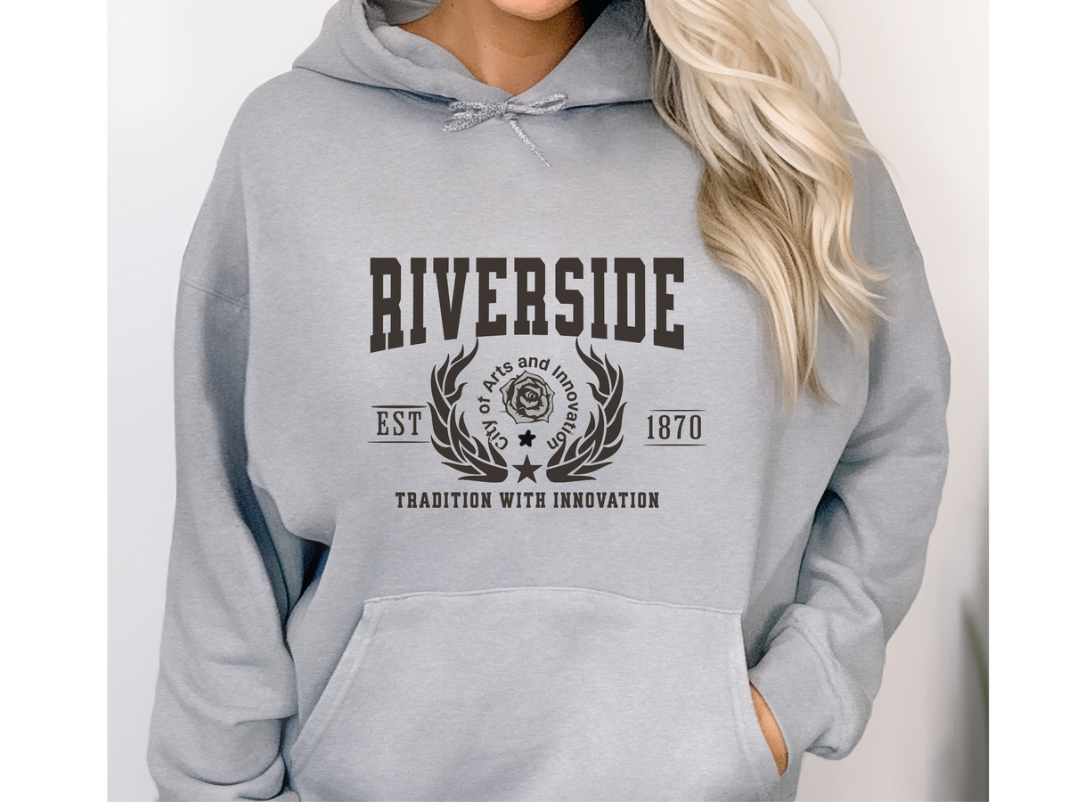 Riverside Legacy Hoodie "Tradition with Innovation" Inland Empire Heritage Unisex Sweatshirt