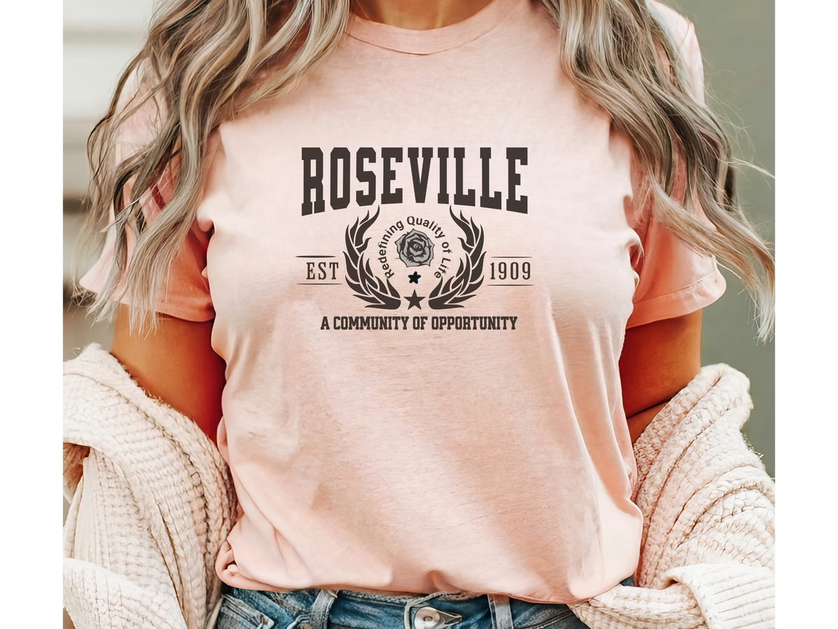 Roseville Legacy Unisex T-Shirt – "A Community of Opportunity" | Northern California City Pride Tee