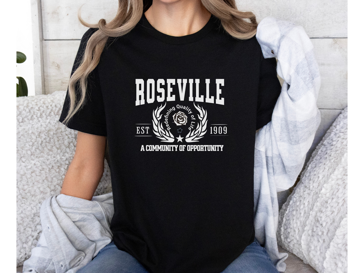 Roseville Legacy Unisex T-Shirt – "A Community of Opportunity" | Northern California City Pride Tee