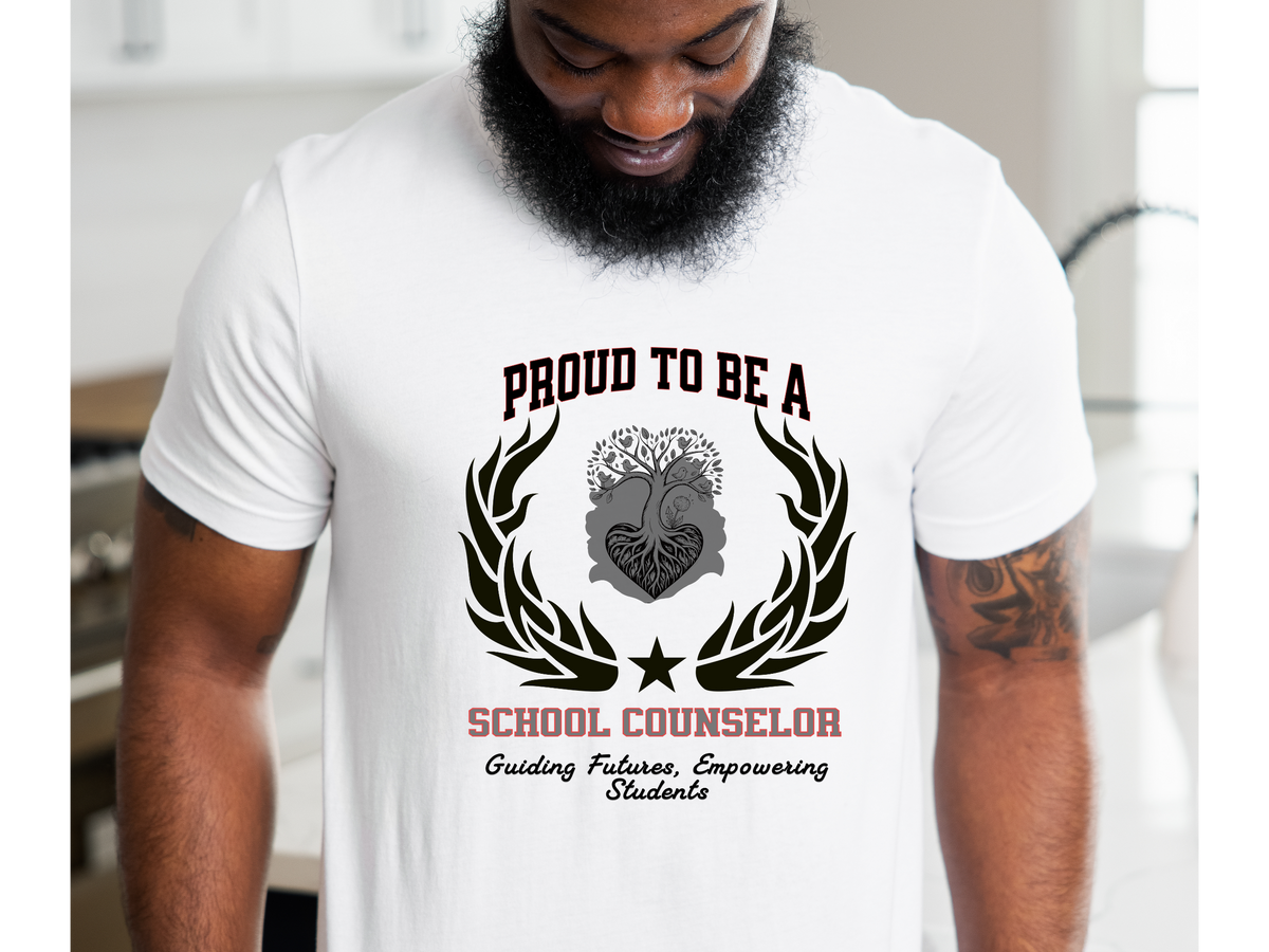 Proud to Be a School Counselor T-Shirt – Unisex Education Support Tee – “Guiding Futures, Empowering Students” Inspirational Counselor Gift Shirt