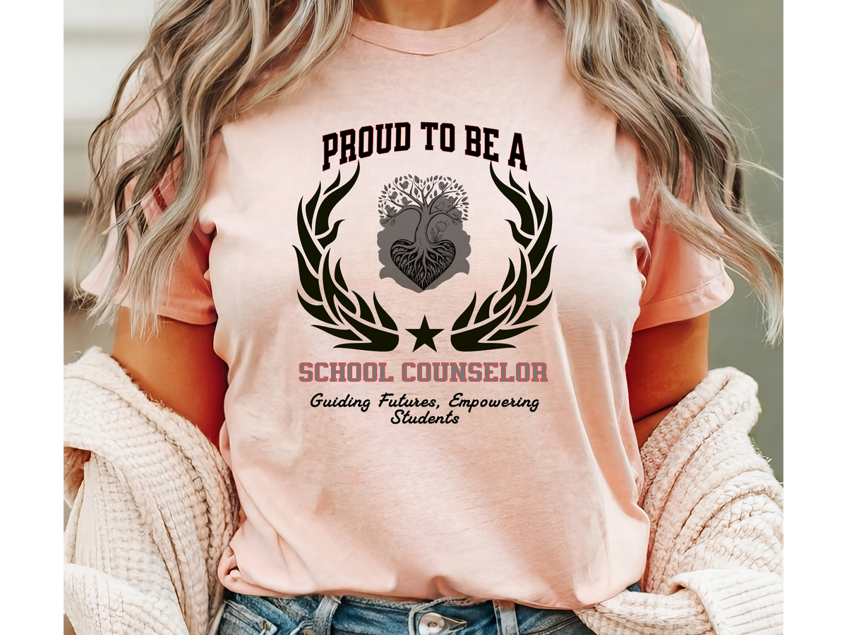 Proud to Be a School Counselor T-Shirt – Unisex Education Support Tee – “Guiding Futures, Empowering Students” Inspirational Counselor Gift Shirt