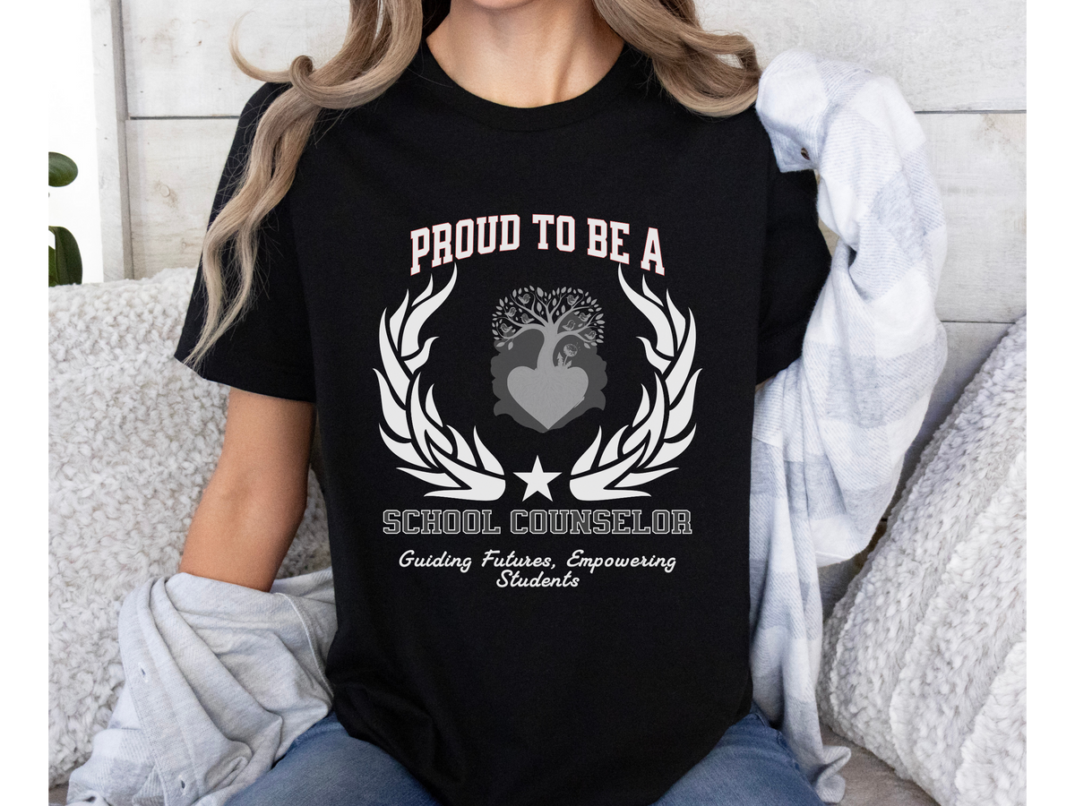 Proud to Be a School Counselor T-Shirt – Unisex Education Support Tee – “Guiding Futures, Empowering Students” Inspirational Counselor Gift Shirt
