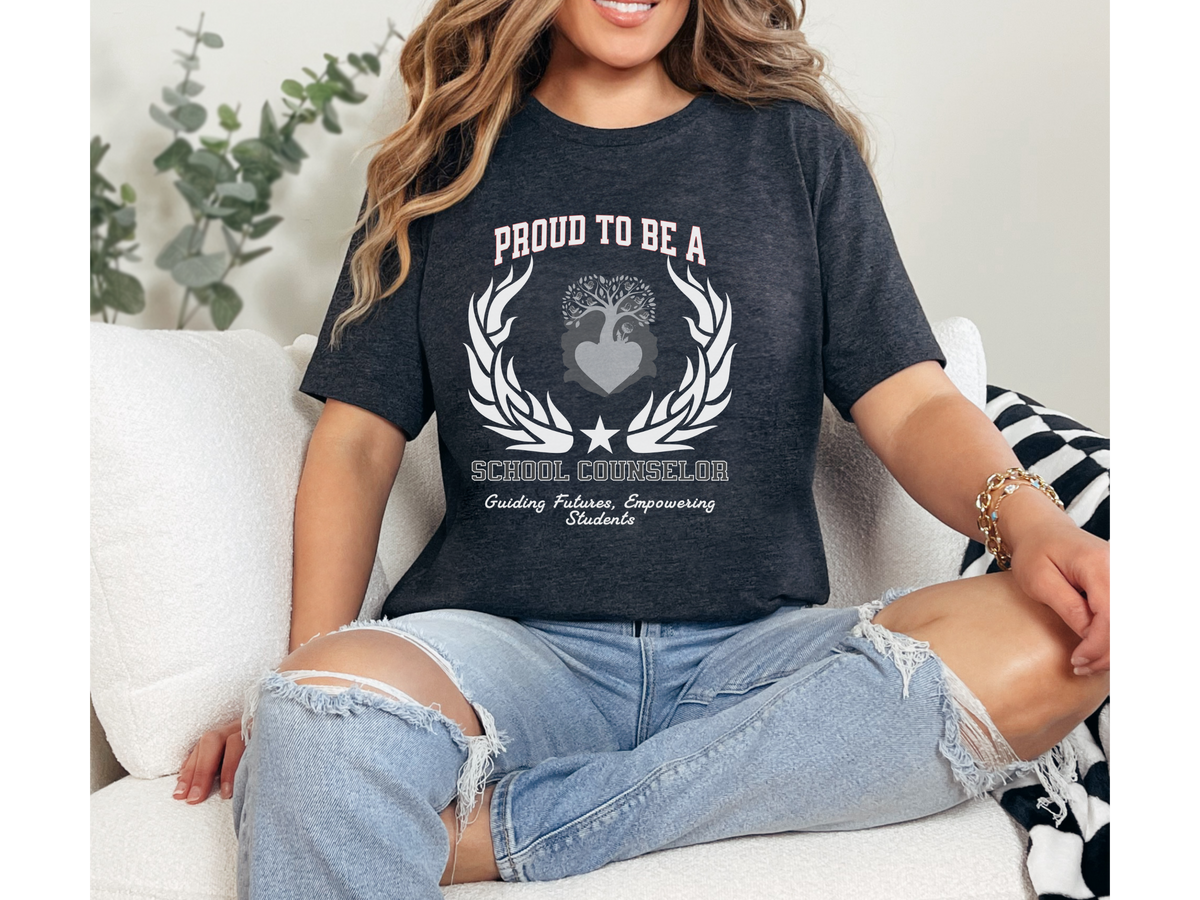 Proud to Be a School Counselor T-Shirt – Unisex Education Support Tee – “Guiding Futures, Empowering Students” Inspirational Counselor Gift Shirt