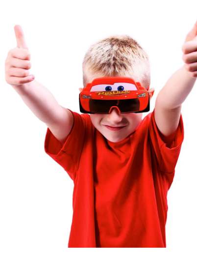 Pixar Cars Lightning McQueen Sun-Staches – Fun Novelty Sunglasses for Kids