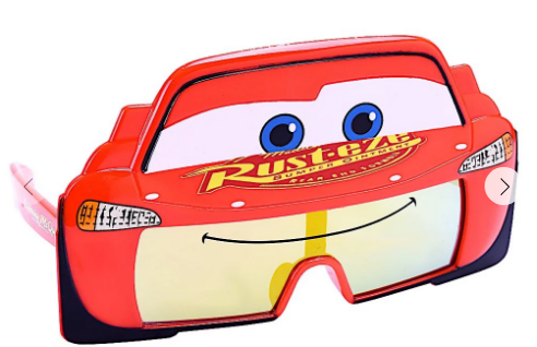 Pixar Cars Lightning McQueen Sun-Staches – Fun Novelty Sunglasses for Kids