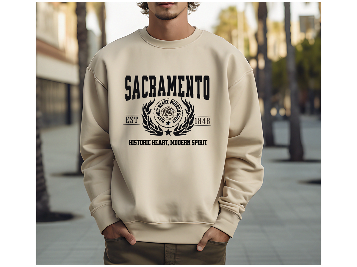 Sacramento Legacy Unisex Sweatshirt "Historic Heart Modern Spirit" Vintage California Capital Style