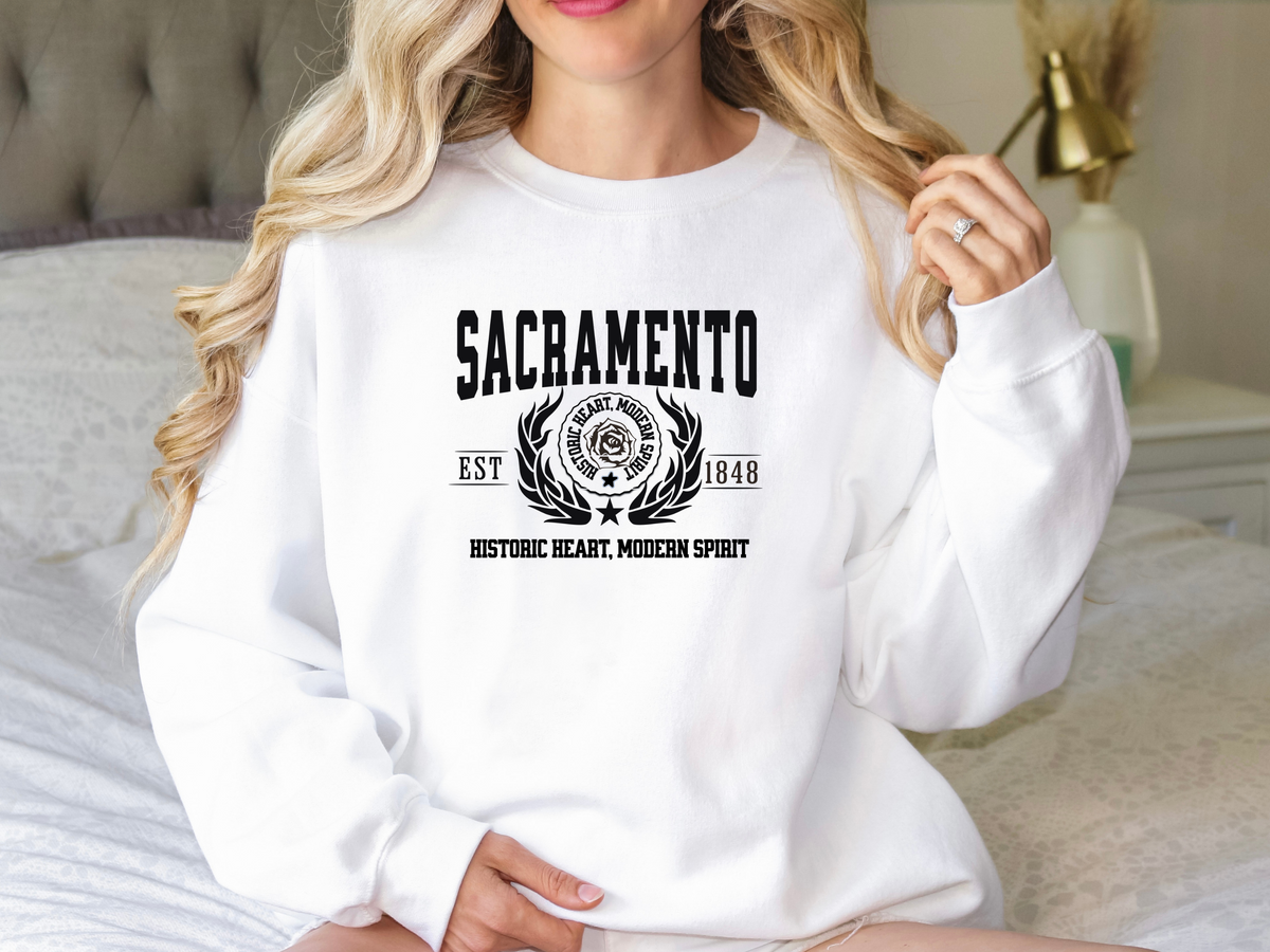 Sacramento Legacy Unisex Sweatshirt "Historic Heart Modern Spirit" Vintage California Capital Style
