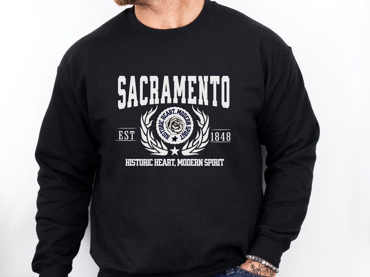 Sacramento Legacy Unisex Sweatshirt "Historic Heart Modern Spirit" Vintage California Capital Style