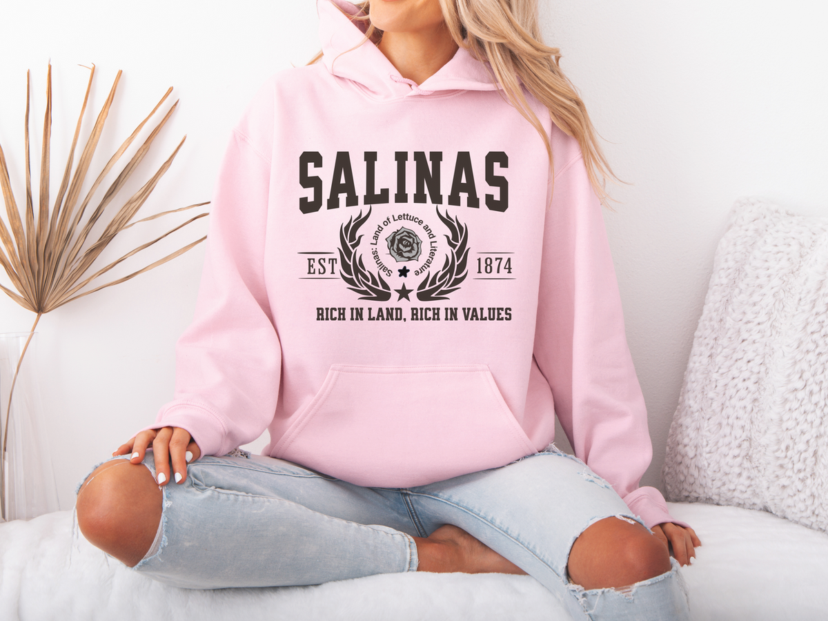 Salinas Legacy Hoodie "Rich in Land, Rich in Values" California Agricultural Heart Unisex Sweatshirt
