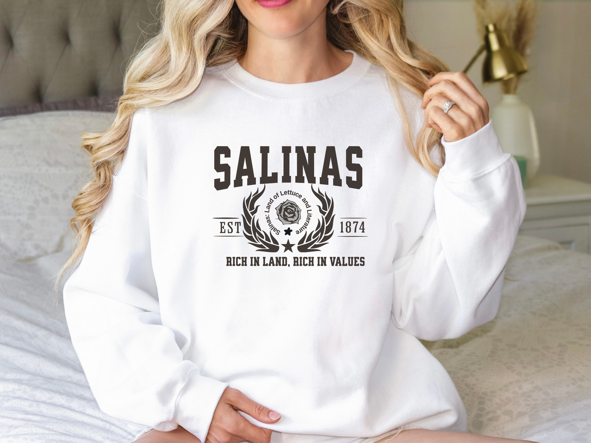 Salinas Legacy Unisex Sweatshirt "Rich in Land Rich in Values" Vintage California Heartland Style