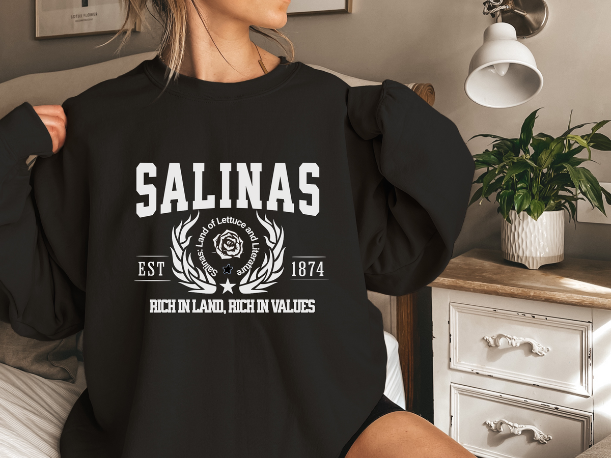 Salinas Legacy Unisex Sweatshirt "Rich in Land Rich in Values" Vintage California Heartland Style