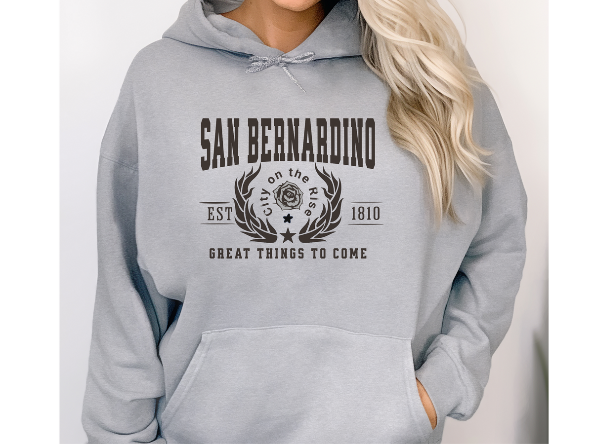 San Bernardino Legacy Hoodie "Great Things to Come" Inland Empire Pride Unisex Sweatshirt