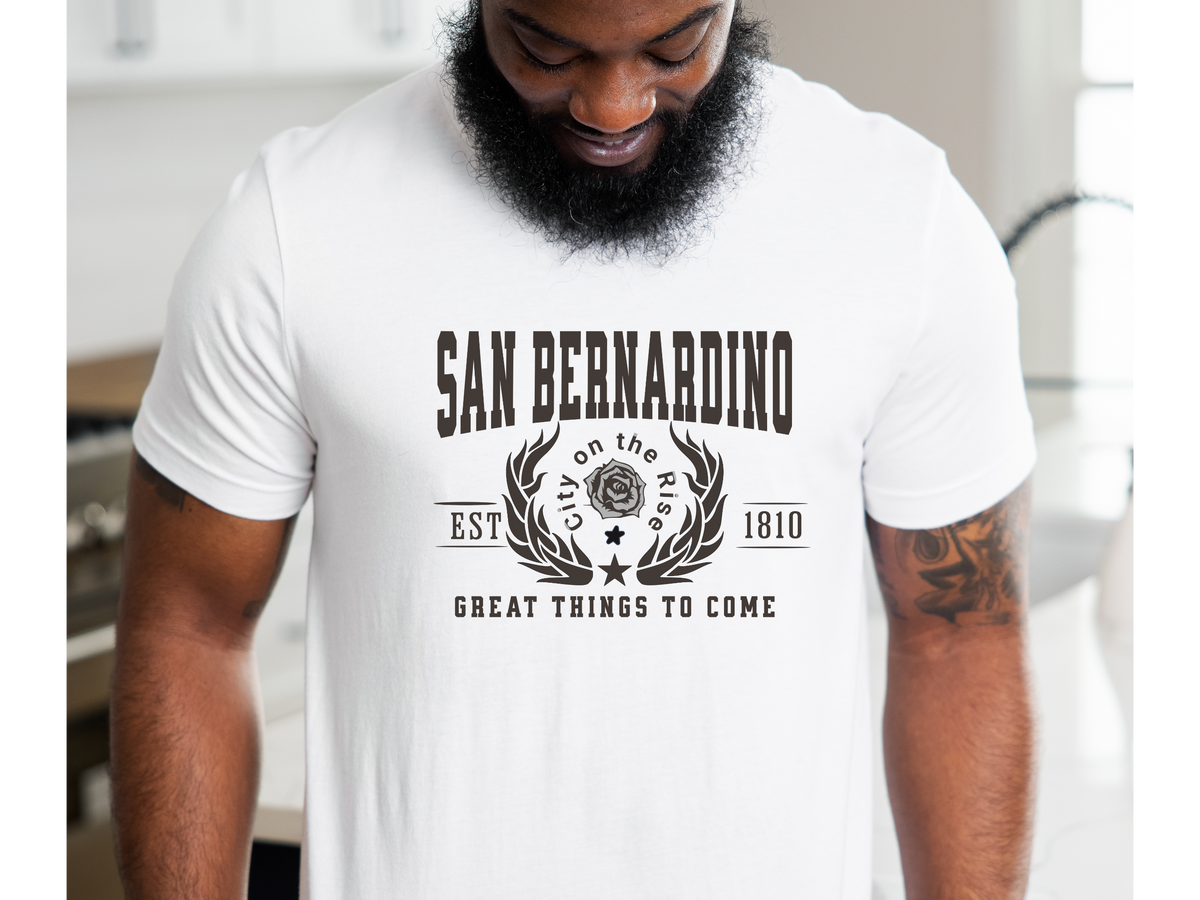 San Bernardino Legacy Unisex T-Shirt – "Great Things to Come" | Inland Empire City Pride Tee