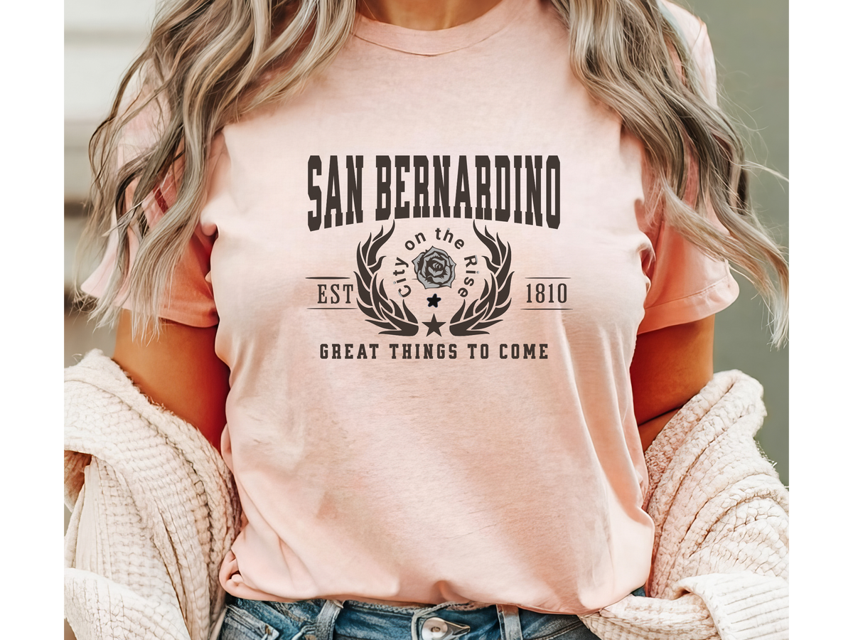 San Bernardino Legacy Unisex T-Shirt – "Great Things to Come" | Inland Empire City Pride Tee