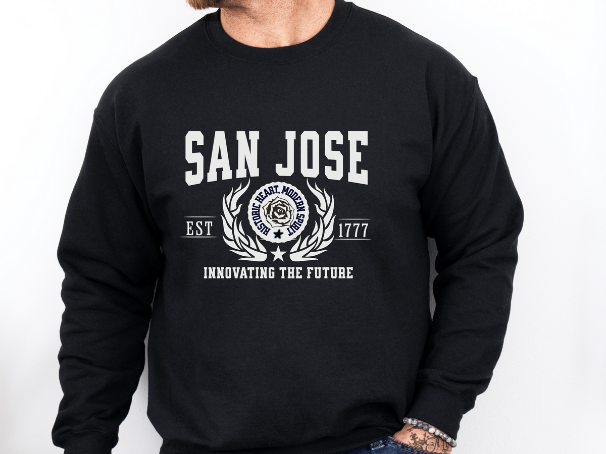 San Jose Legacy Unisex Sweatshirt "Innovating the Future" Vintage Silicon Valley Style