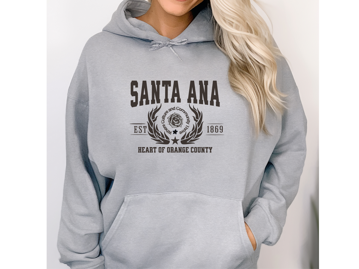 Santa Ana Legacy Hoodie "Heart of Orange County" California City Pride Unisex Sweatshirt