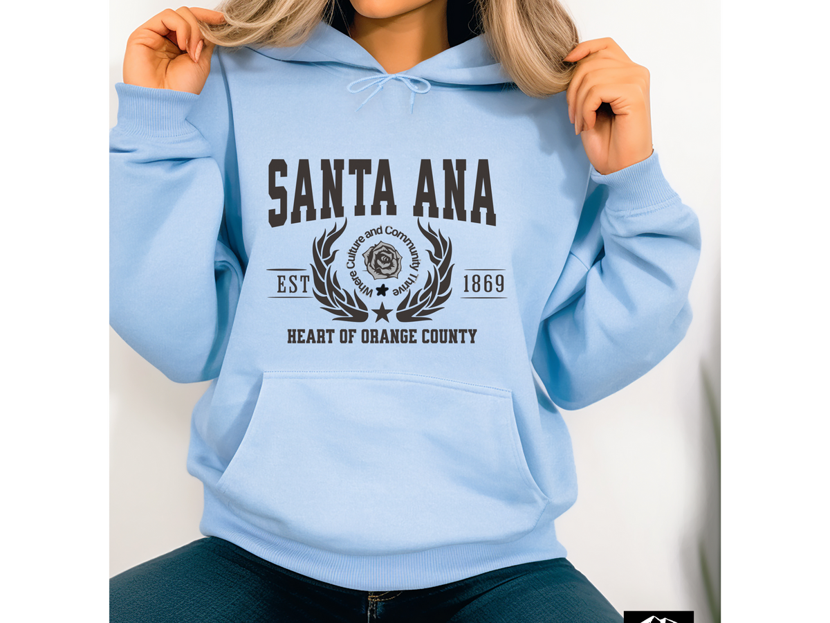 Santa Ana Legacy Hoodie "Heart of Orange County" California City Pride Unisex Sweatshirt