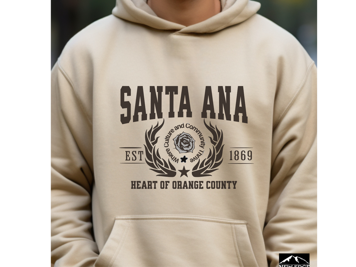 Santa Ana Legacy Hoodie "Heart of Orange County" California City Pride Unisex Sweatshirt