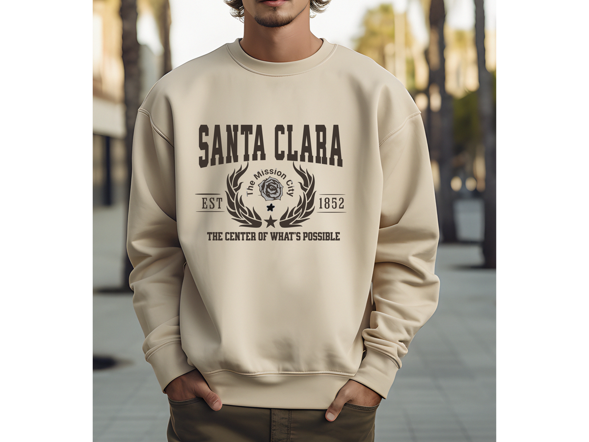Santa Clara Legacy Unisex Sweatshirt "The Center of What's Possible" Vintage California Innovation Style