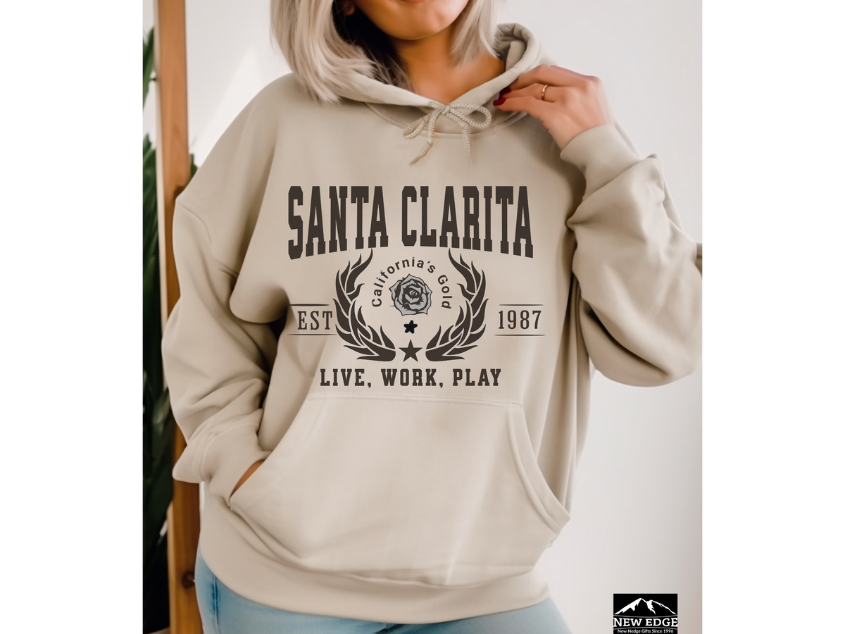 Santa Clarita Legacy Hoodie "Live, Work, Play" California Lifestyle Unisex Sweatshirt