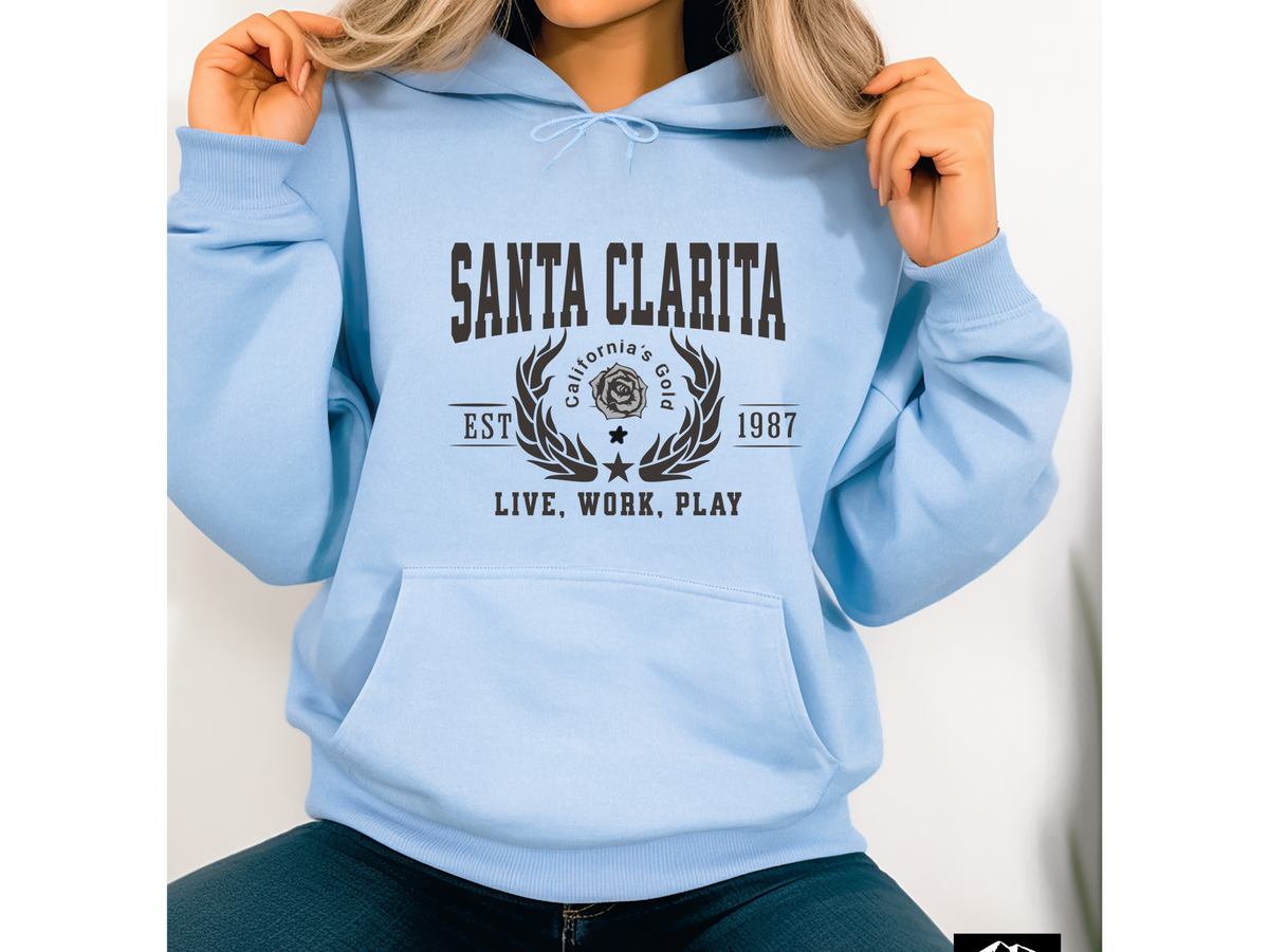 Santa Clarita Legacy Hoodie "Live, Work, Play" California Lifestyle Unisex Sweatshirt