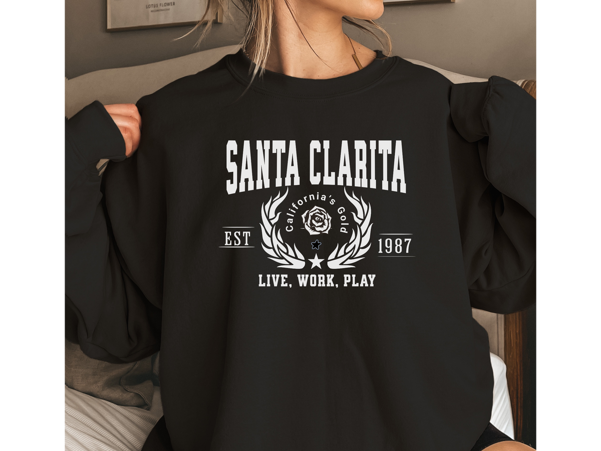 Santa Clarita Legacy Unisex Sweatshirt "Live Work Play" Vintage Southern California Lifestyle