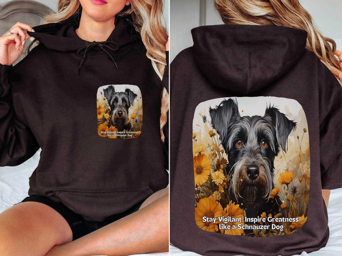 Sunflower Schnauzer Unisex Hoodie – Stay Vigilant, Inspire Greatness Like a Schnauzer