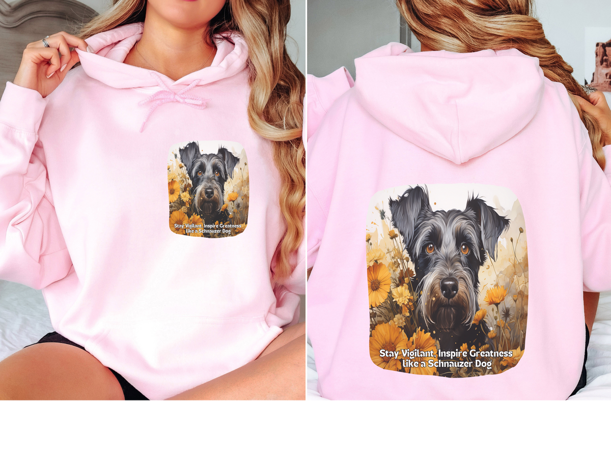 Sunflower Schnauzer Unisex Hoodie – Stay Vigilant, Inspire Greatness Like a Schnauzer