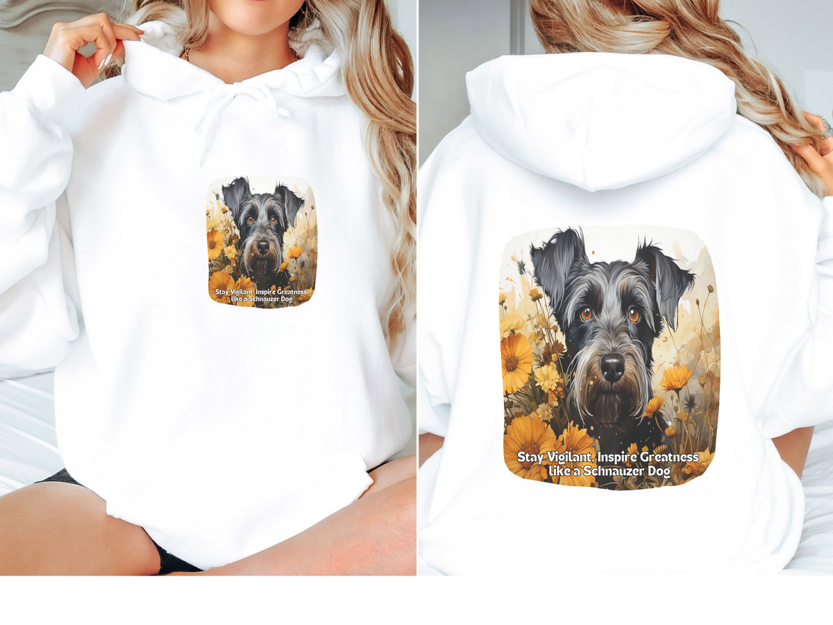 Sunflower Schnauzer Unisex Hoodie – Stay Vigilant, Inspire Greatness Like a Schnauzer