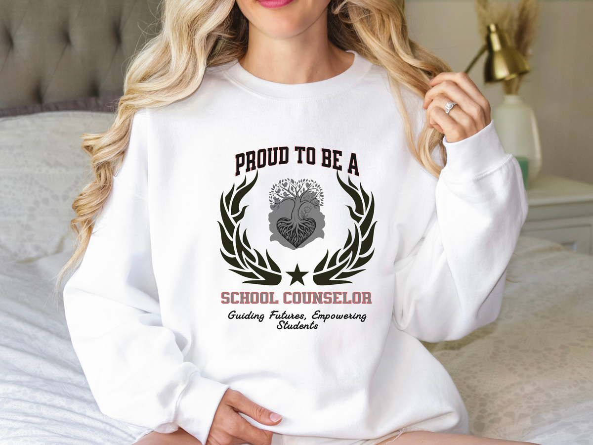 Proud to Be a School Counselor Sweatshirt – Unisex Student Support Crewneck for Education Professionals