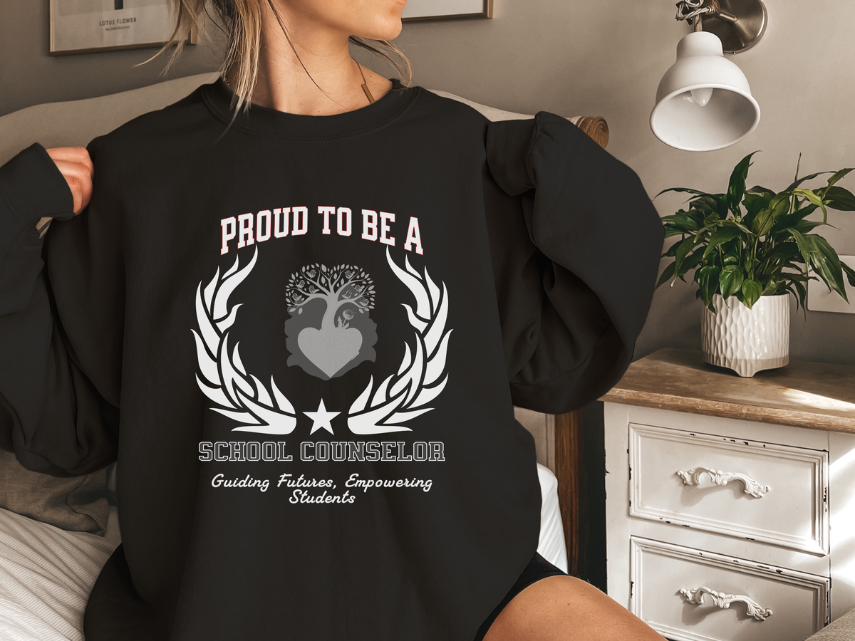 Proud to Be a School Counselor Sweatshirt – Unisex Student Support Crewneck for Education Professionals