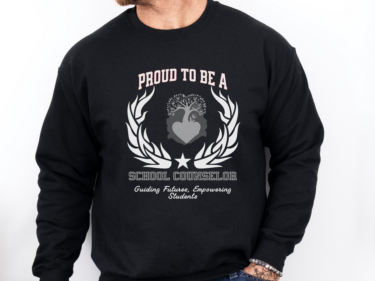 Proud to Be a School Counselor Sweatshirt – Unisex Student Support Crewneck for Education Professionals