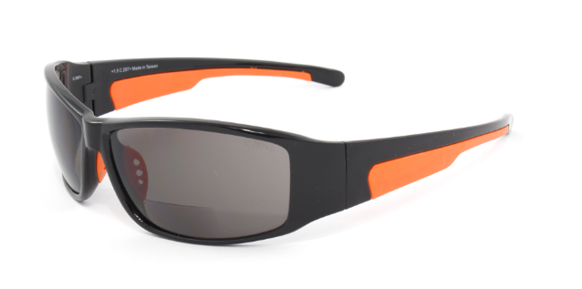 New Edge Gifts Safety Glasses Z87.1 - Hi-Impact Plastic Frame & Temple with Clear and Tinted Bifocal Lenses - Dual Lens Safety Eyewea