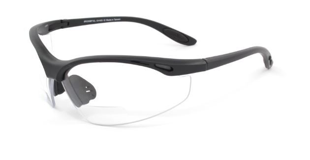 SAFETY Z87.1 HI-IMPACT BIFOCAL SAFETY GLASSES, CLEAR LENSES, PLASTIC FRAME, FROM NEW EDGE GIFTS