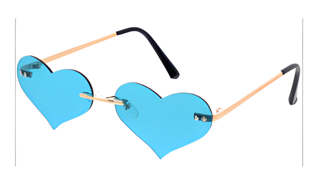 RIMLESS HEART SA796 METAL ASSORTS. COLORED SUNGLASSES
