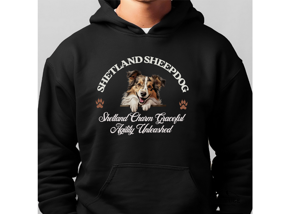 Shetland Sheepdog Dog Hoodie – "Shetland Charm, Graceful Agility Unleashed" | Unisex Cozy Hoodie for Active & Elegant Pups