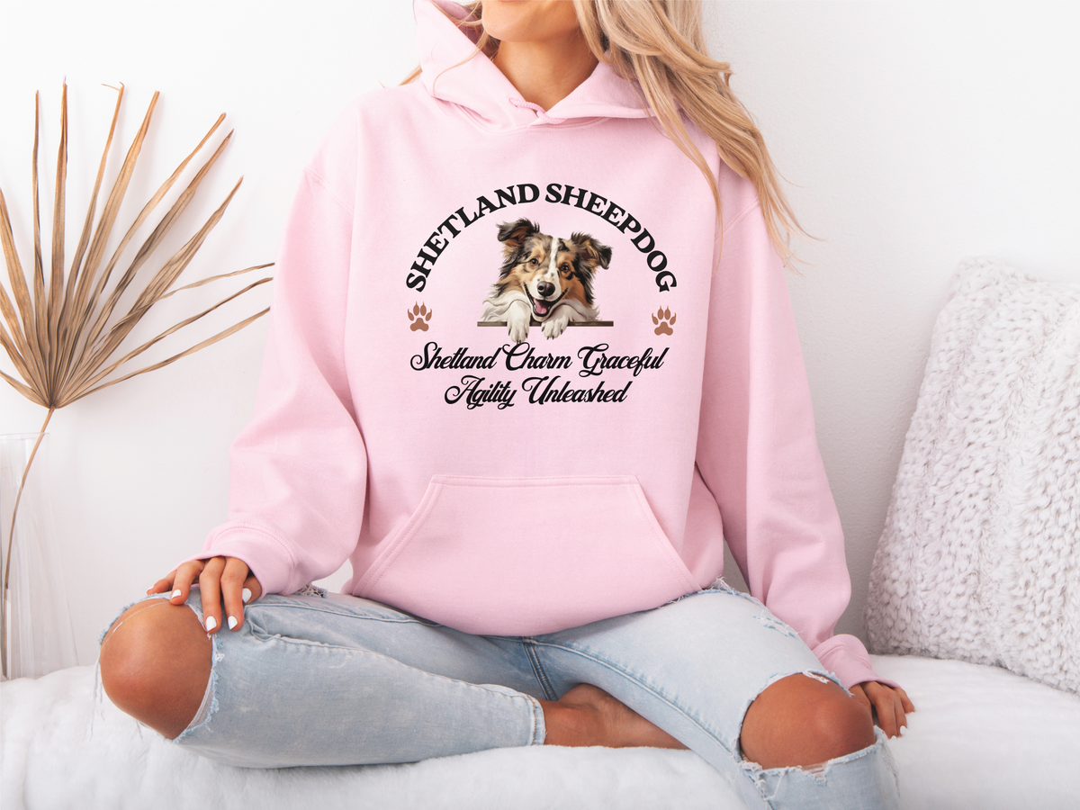 Shetland Sheepdog Dog Hoodie – "Shetland Charm, Graceful Agility Unleashed" | Unisex Cozy Hoodie for Active & Elegant Pups