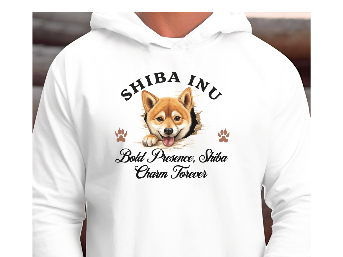 Shiba Inu Dog Hoodie – "Bold Presence, Shiba Charm Forever" | Unisex Stylish Hoodie for Confident Companions