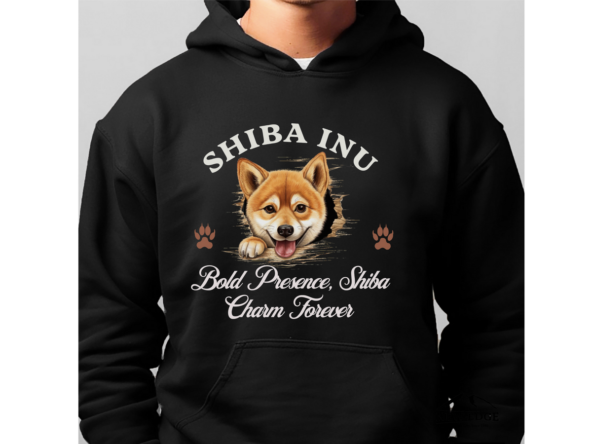 Shiba Inu Dog Hoodie – "Bold Presence, Shiba Charm Forever" | Unisex Stylish Hoodie for Confident Companions