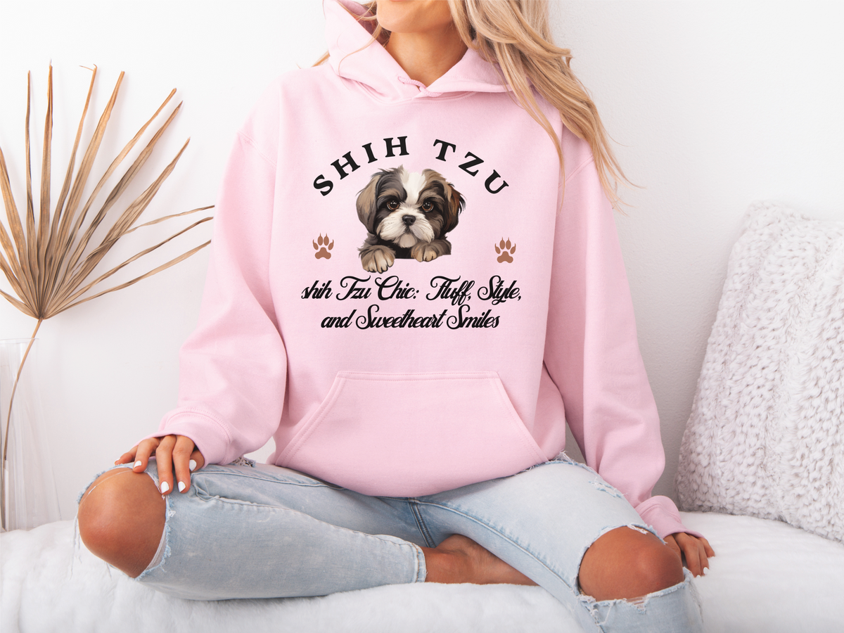 Shih Tzu Dog Hoodie – "Shih Tzu Chic: Fluff, Style, and Sweetheart Smiles" | Unisex Cozy & Stylish Hoodie for Small Dogs