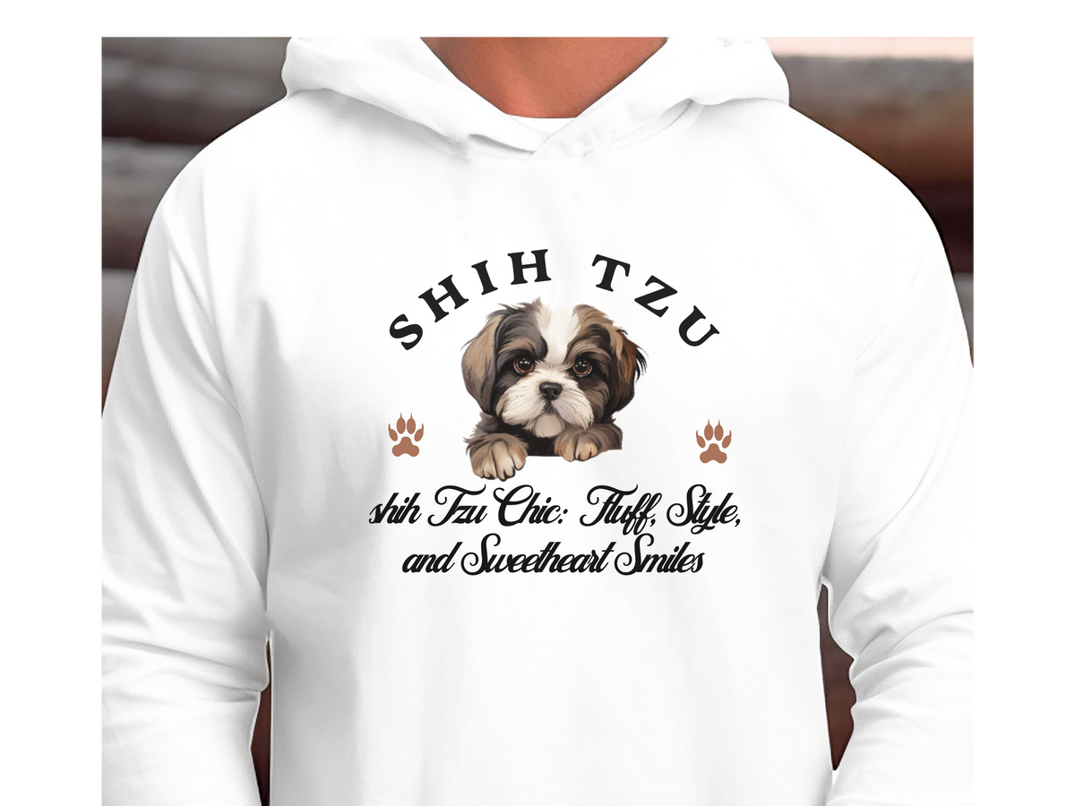 Shih Tzu Dog Hoodie – "Shih Tzu Chic: Fluff, Style, and Sweetheart Smiles" | Unisex Cozy & Stylish Hoodie for Small Dogs